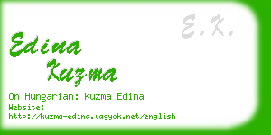 edina kuzma business card